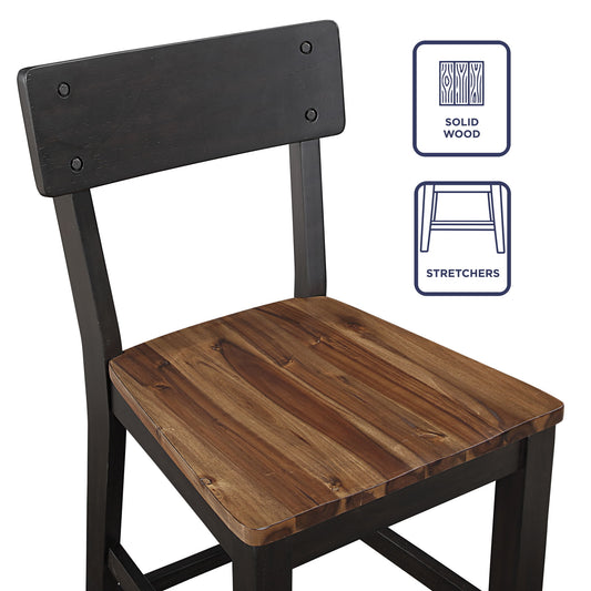 Bermuda - Counter Stool (Set of 2) - Black - Hornell Furniture Outlet