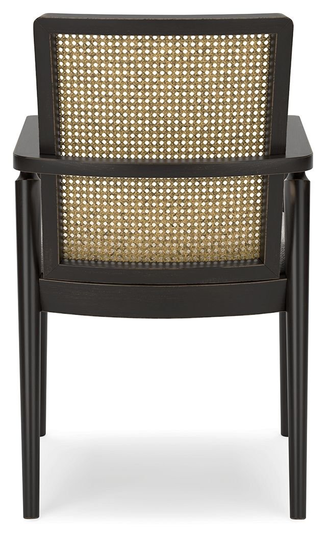 Galliden - Black - Dining Upholstered Arm Chair (Set of 2) - Hornell Furniture Outlet