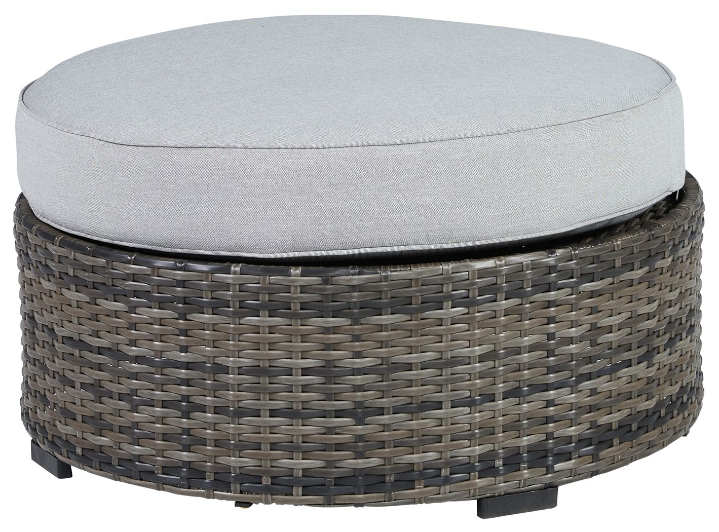 Harbor Court - Gray - Ottoman with Cushion - Hornell Furniture Outlet