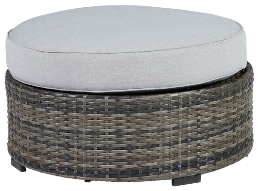 Harbor Court - Gray - Ottoman with Cushion - Hornell Furniture Outlet