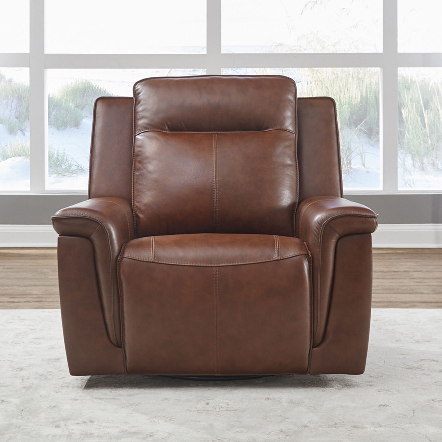 Avery - SG Recliner P2 - Cognac - Hornell Furniture Outlet