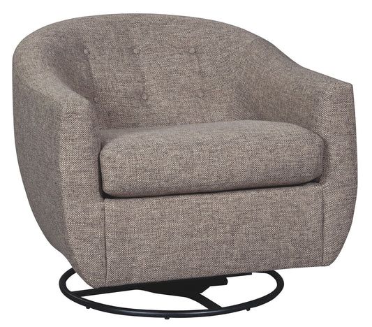 Upshur - Taupe - Swivel Glider Accent Chair - Hornell Furniture Outlet
