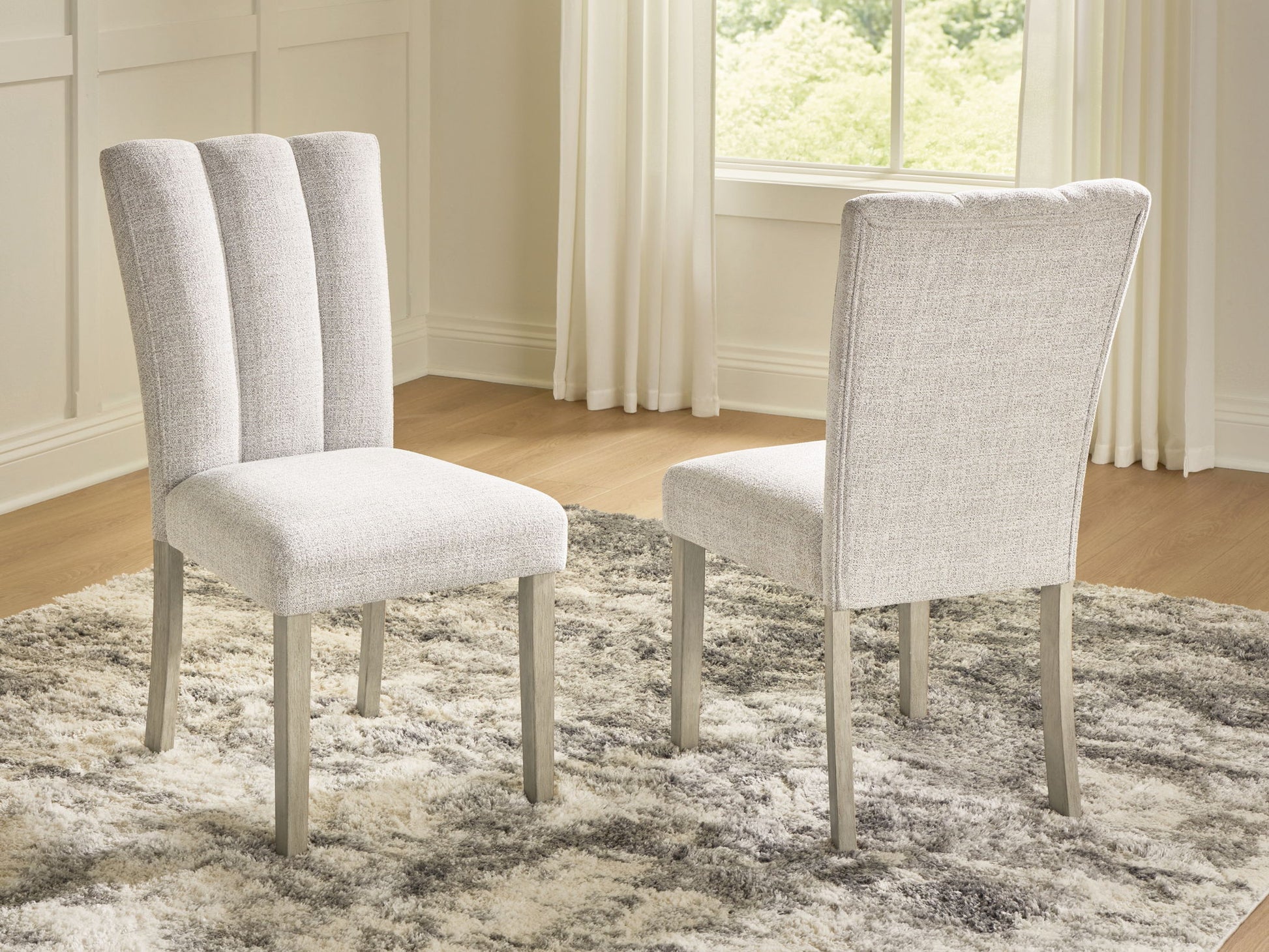 Larawyn - Dining Upholstered Side Chair (Set of 2) - Bisque - Hornell Furniture Outlet