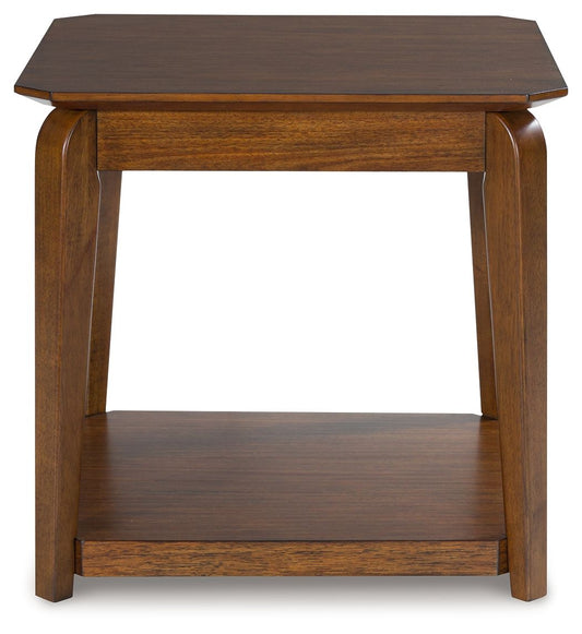 Trenmour - Medium Brown - Square End Table - Hornell Furniture Outlet