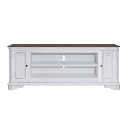 Fireplace TV Consoles - 82" Fireplace TV Console FTS - Brown - Hornell Furniture Outlet