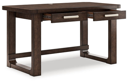 Breckington - Dark Brown - Home Office Desk - Hornell Furniture Outlet