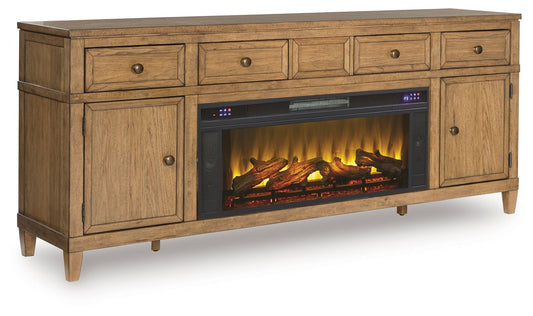 Sharlance - 81" TV Stand With Electric Fireplace - Hornell Furniture Outlet