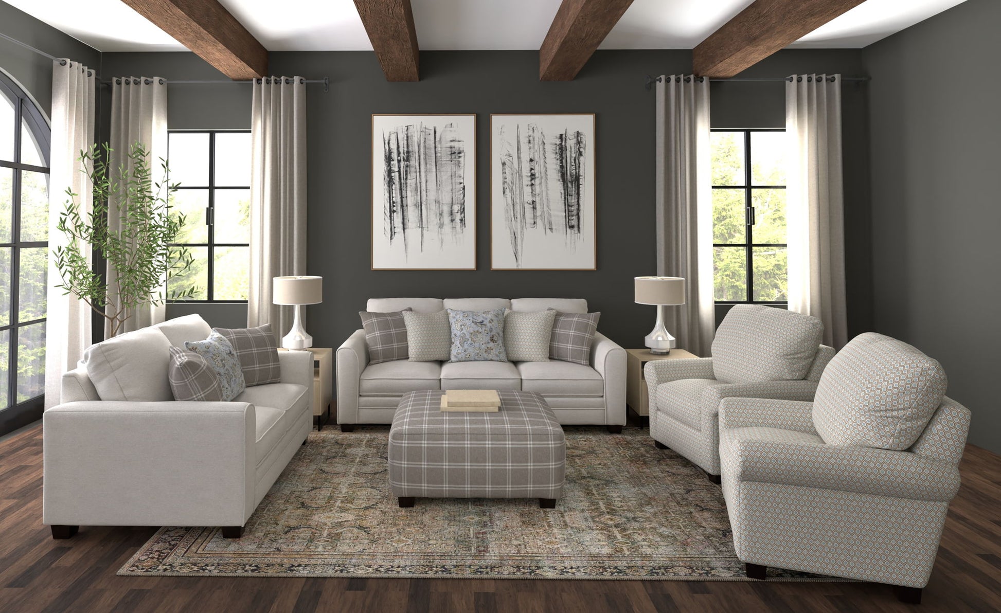Magnolia - Sofa - Shell - Hornell Furniture Outlet