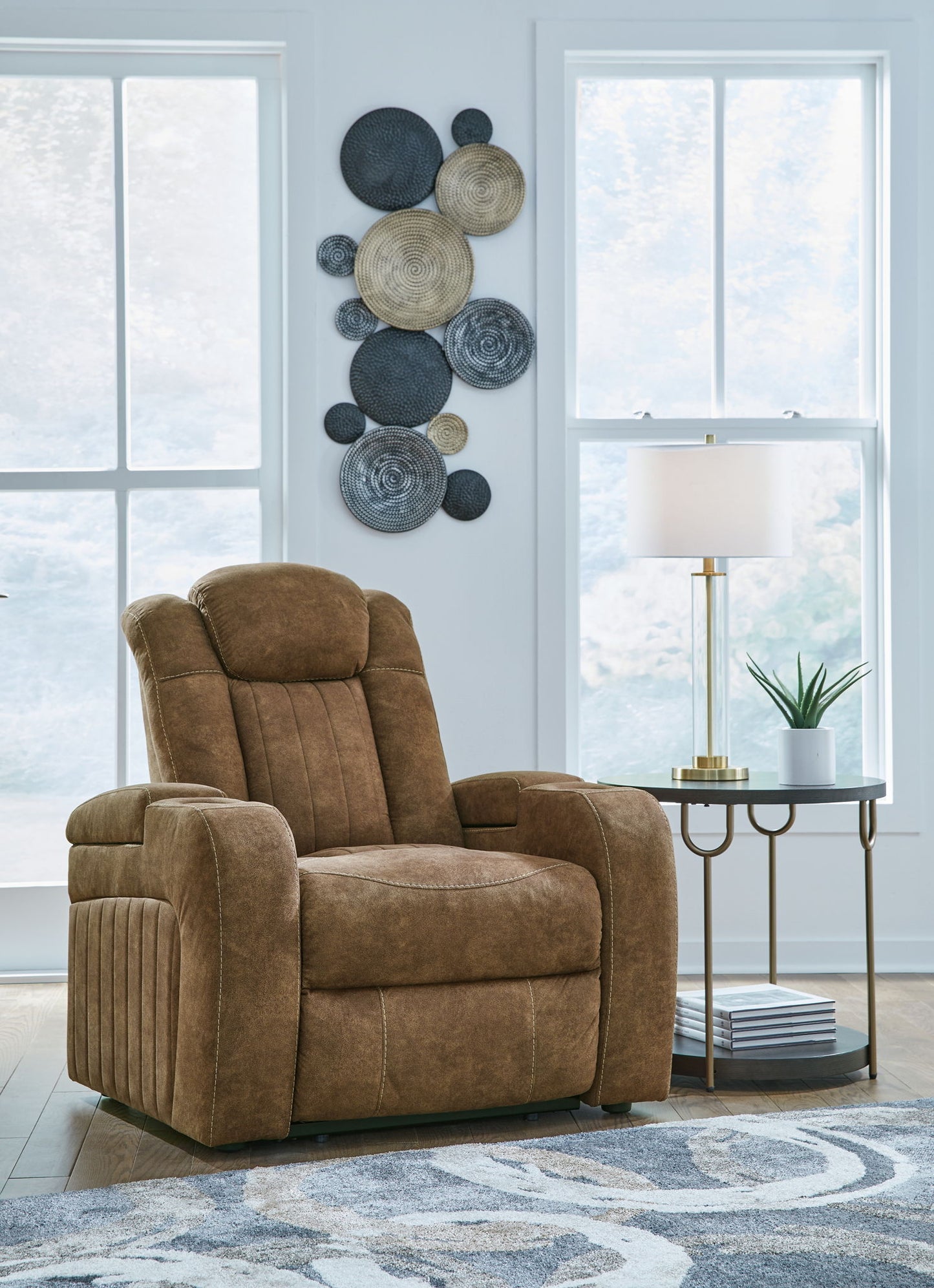 Wolfridge - Brindle - Power Recliner/Adj Headrest - Hornell Furniture Outlet