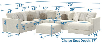 Ritzy - Modular Sofa And Included Cocktail Ottoman - Hornell Furniture Outlet