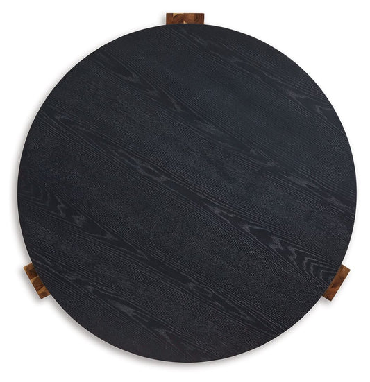 Breenmore - Black / Natural - Occasional Table Set (Set of 2) - Hornell Furniture Outlet