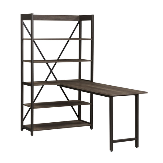 Tanners Creek - 2 Piece Home Office Set (Desk And Bookcase) - Dark Gray - Hornell Furniture Outlet