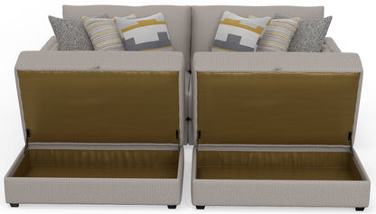Trevor - Extra Deep Oversized Sofa With Included Storage Cocktail Ottoman - Hornell Furniture Outlet