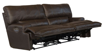 Wembley - Power Headrest Power Lay Flat Reclining Sofa - Hornell Furniture Outlet