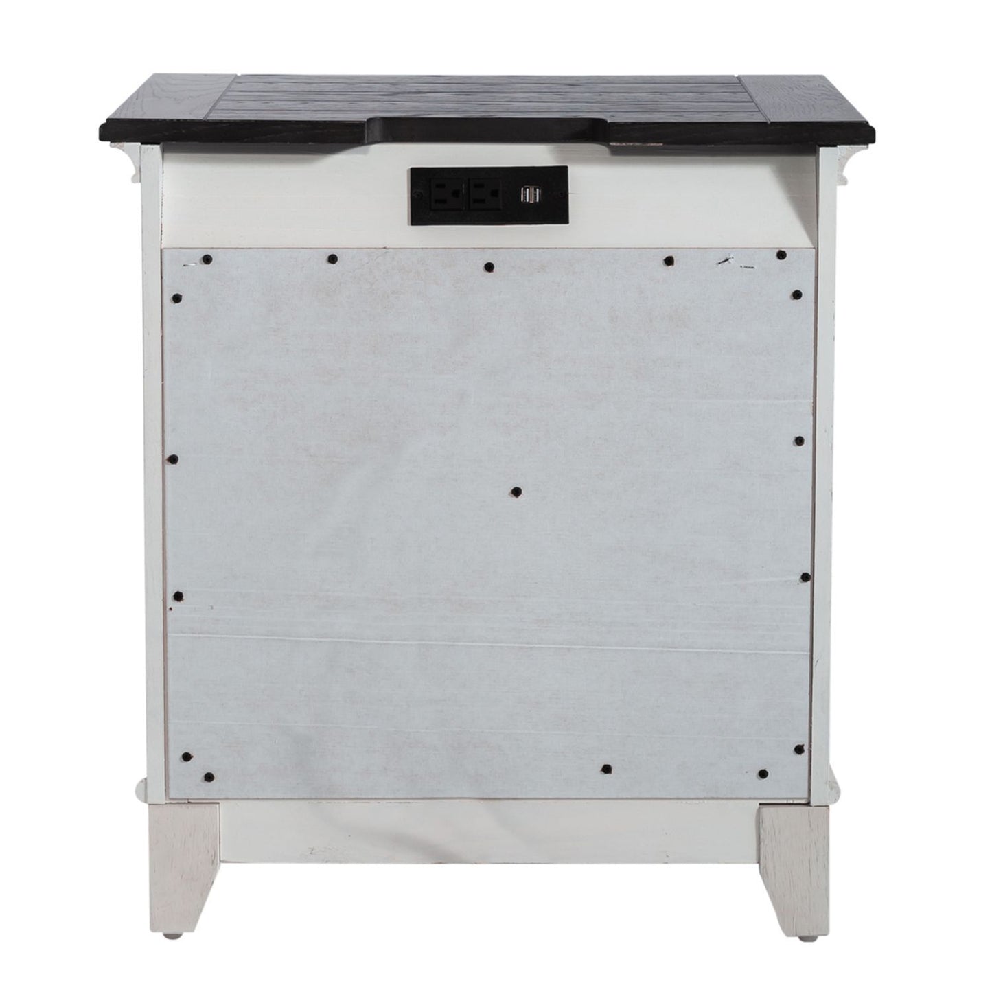 Allyson Park - 2 Drawer Nightstand With Charging Station - White - Hornell Furniture Outlet