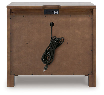 Cabalynn - Light Brown - Two Drawer Night Stand - Hornell Furniture Outlet
