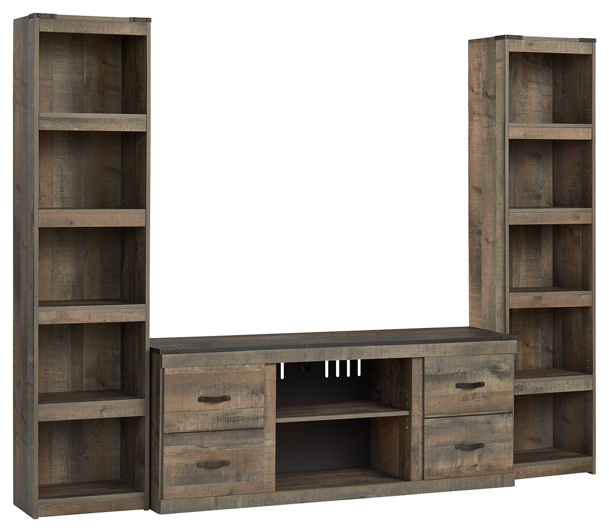 Trinell - Brown - 3 - Piece Entertainment Center - Hornell Furniture Outlet