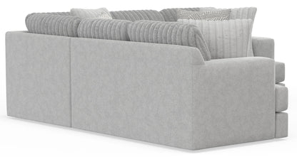 Logan - Upholstered Sectional With Comfort Coil Seating And Accent Pillows Included - Hornell Furniture Outlet