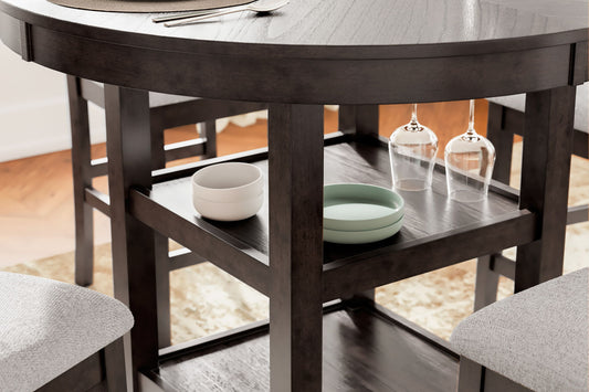 Langwest - Brown - Dining Room Counter Table Set (Set of 5) - Hornell Furniture Outlet