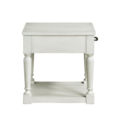 Hemingway - End Table - White - Hornell Furniture Outlet