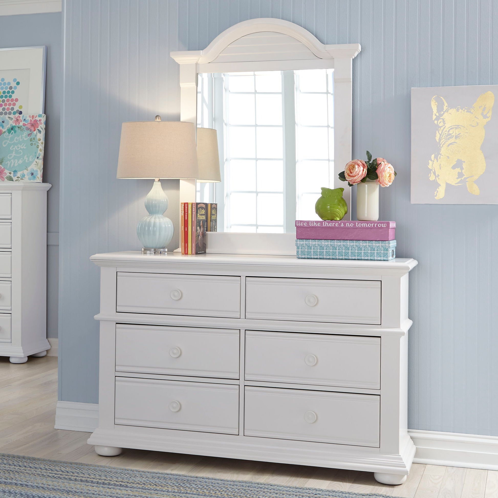 Summer House - Panel Bed, Dresser & Mirror - Hornell Furniture Outlet