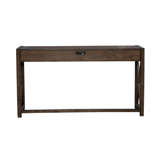 Lennox - Console Bar Table - Dark Brown - Hornell Furniture Outlet
