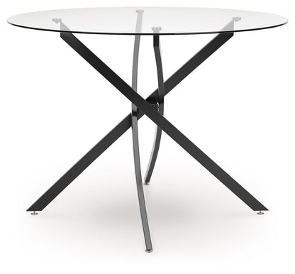 Pharwynn - 5 Pc. - Dining Room Table, 4 Side Chair - Black - Hornell Furniture Outlet