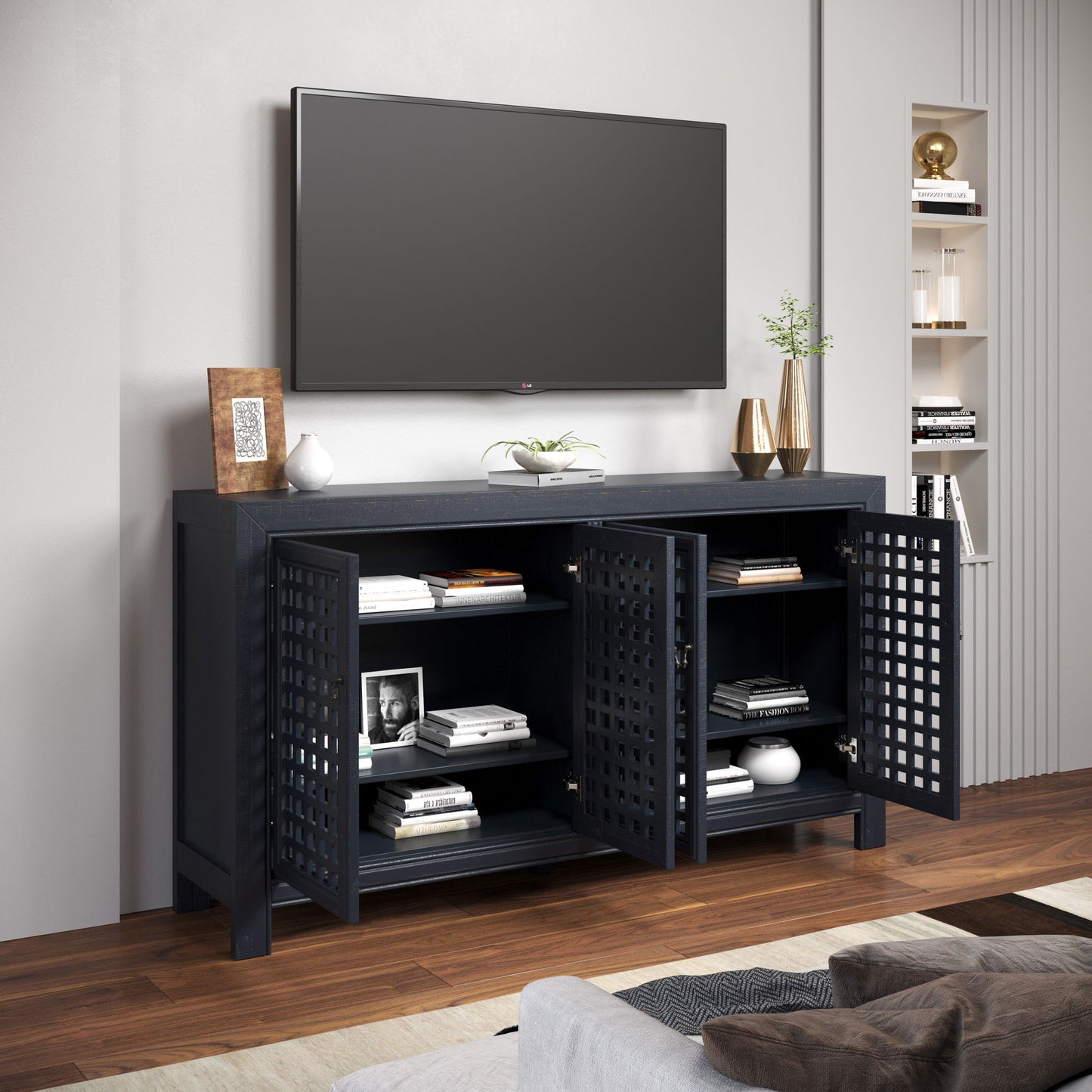 Rio - 4 Door Accent Cabinet - Hornell Furniture Outlet