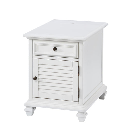 Charlestown - Storage End With USB - White - Hornell Furniture Outlet