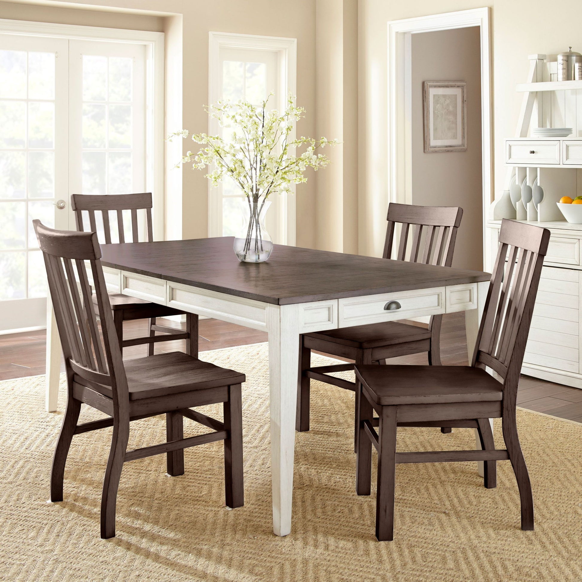 Cayla - Dining Set - Two - Tone - Hornell Furniture Outlet