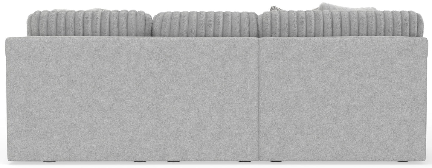 Logan - Upholstered Sectional With Comfort Coil Seating And Accent Pillows Included - Hornell Furniture Outlet