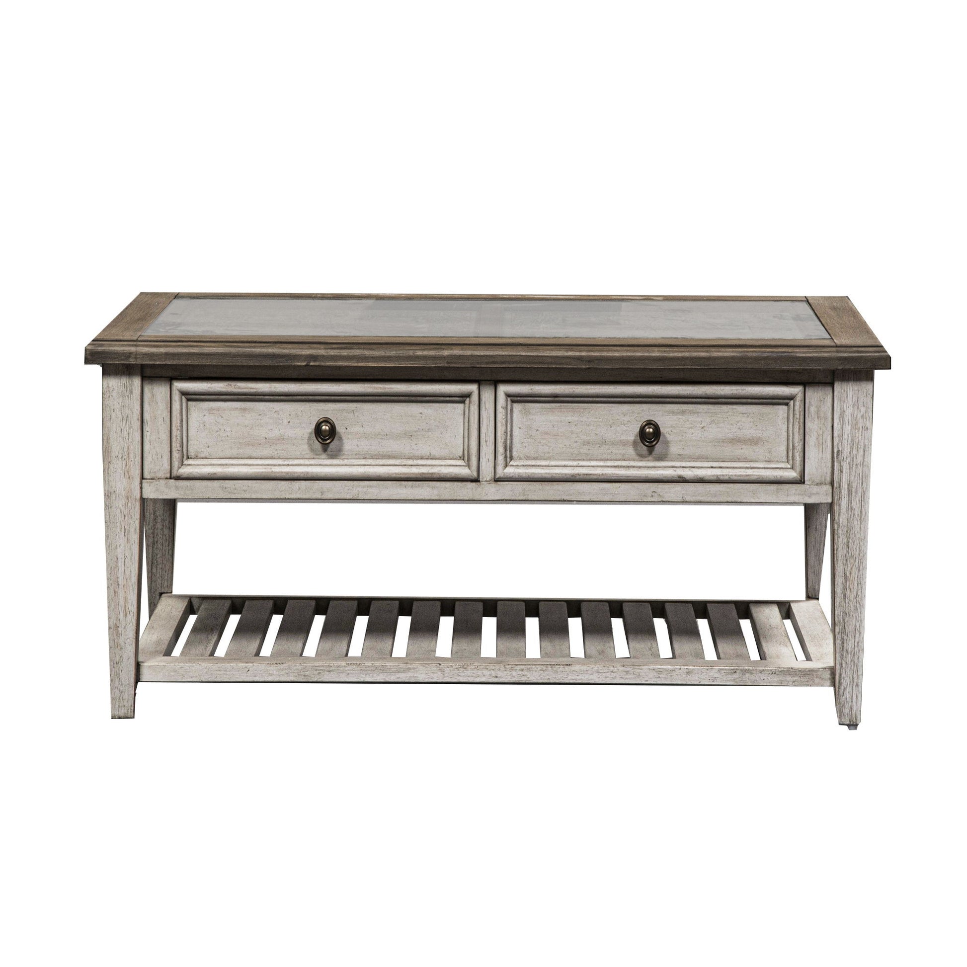 Heartland - Rect Ceiling Tile Cocktail Table - White - Hornell Furniture Outlet