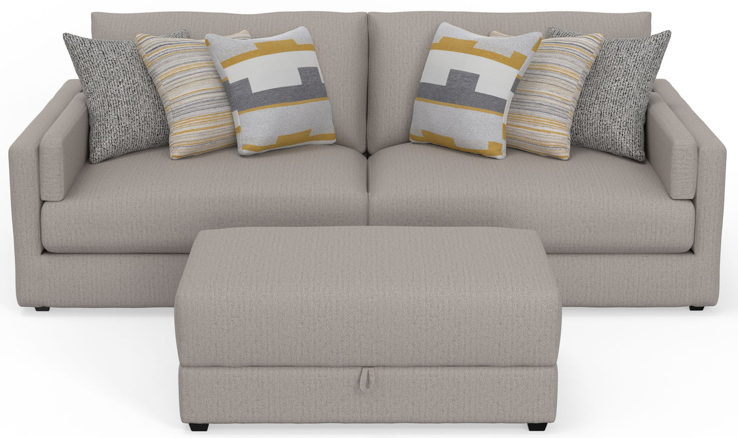 Trevor - Extra Deep Oversized Sofa With Included Storage Cocktail Ottoman - Hornell Furniture Outlet