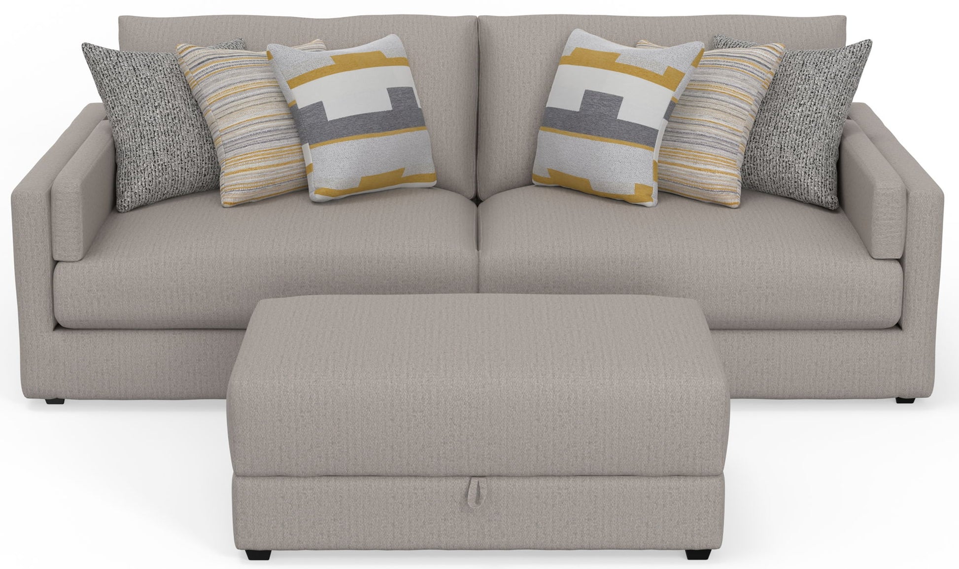 Trevor - Extra Deep Oversized Sofa With Included Storage Cocktail Ottoman - Hornell Furniture Outlet