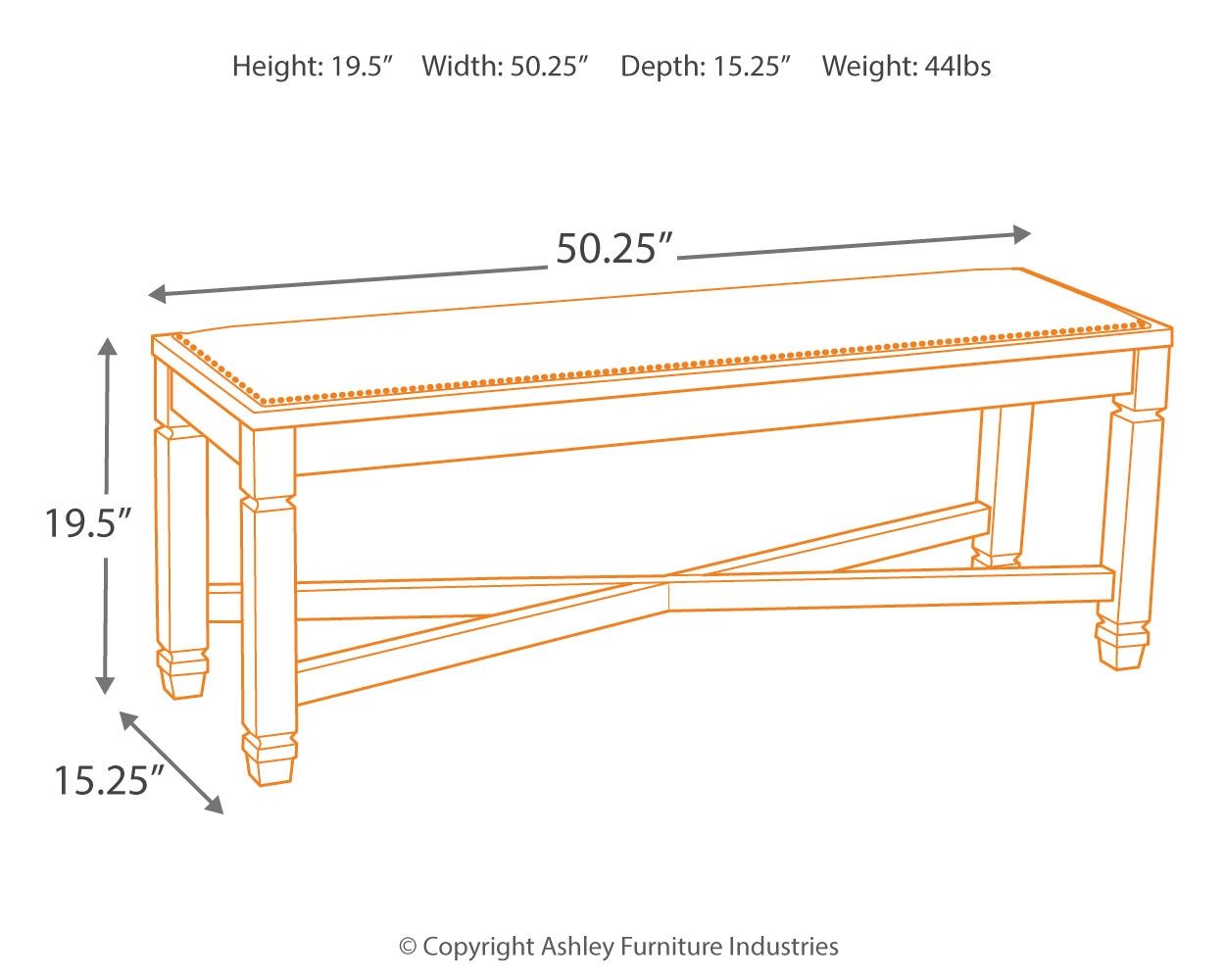 Bolanburg - Beige - Large UPH Dining Room Bench - Hornell Furniture Outlet