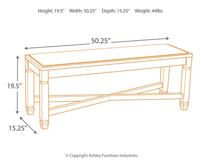 Bolanburg - Beige - Large UPH Dining Room Bench - Hornell Furniture Outlet