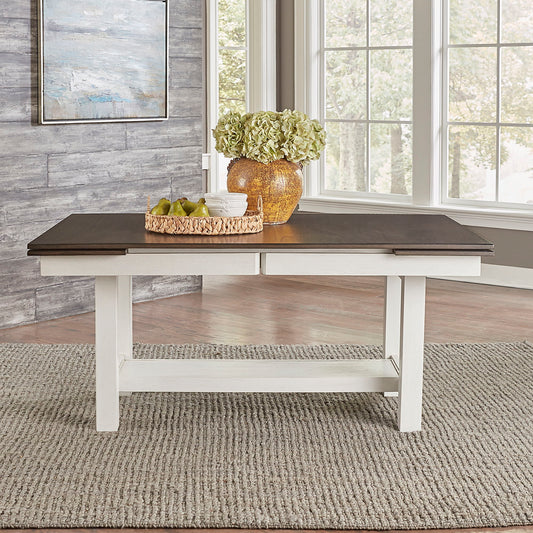 Brook Bay - Trestle Table - White & Brown - Hornell Furniture Outlet