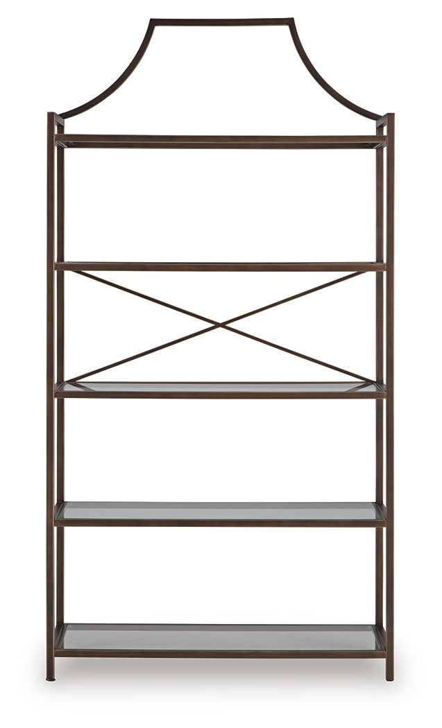 Bernonly - Antique Bronze Finish - Bookcase - Hornell Furniture Outlet