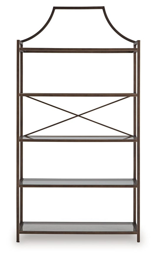 Bernonly - Antique Bronze Finish - Bookcase - Hornell Furniture Outlet