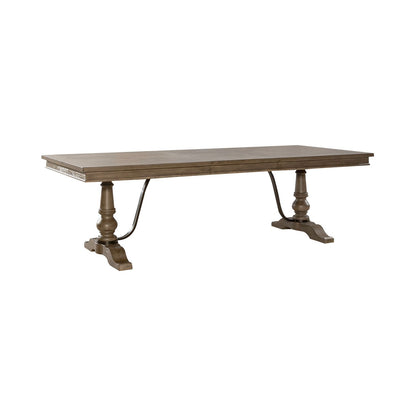 Americana Farmhouse - Dining Room Trestle Table Set - Hornell Furniture Outlet