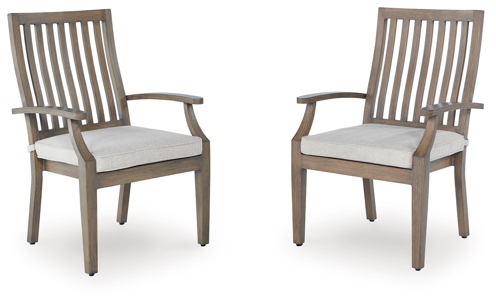 Rainier Ranch - Brown / Beige - Arm Chair With Cushion (Set of 2) - Hornell Furniture Outlet