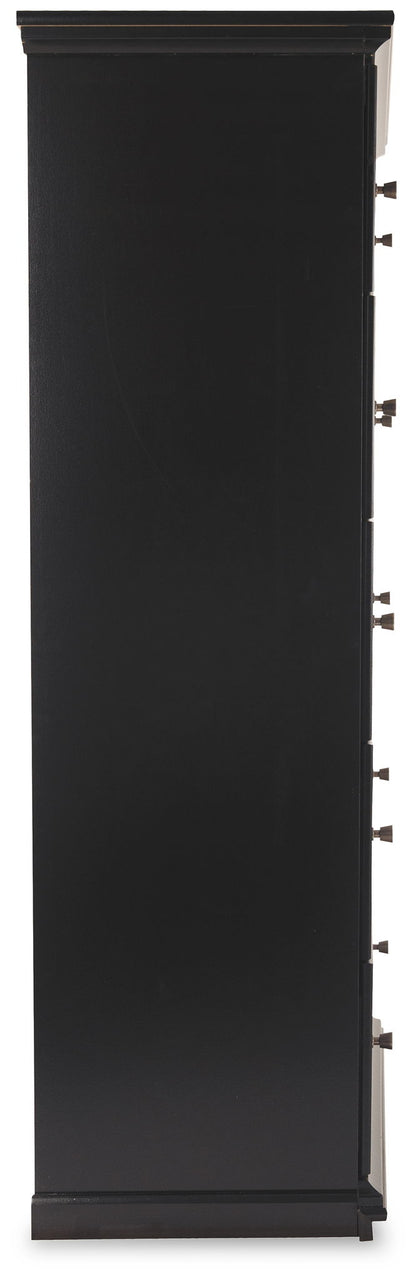 Maribel - Black - Five Drawer Chest - Hornell Furniture Outlet