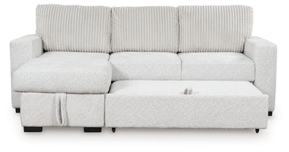 Wohlen - Alloy - 2 - Piece Sectional With Pop Up Sleeper And LAF Corner Chaise - Hornell Furniture Outlet