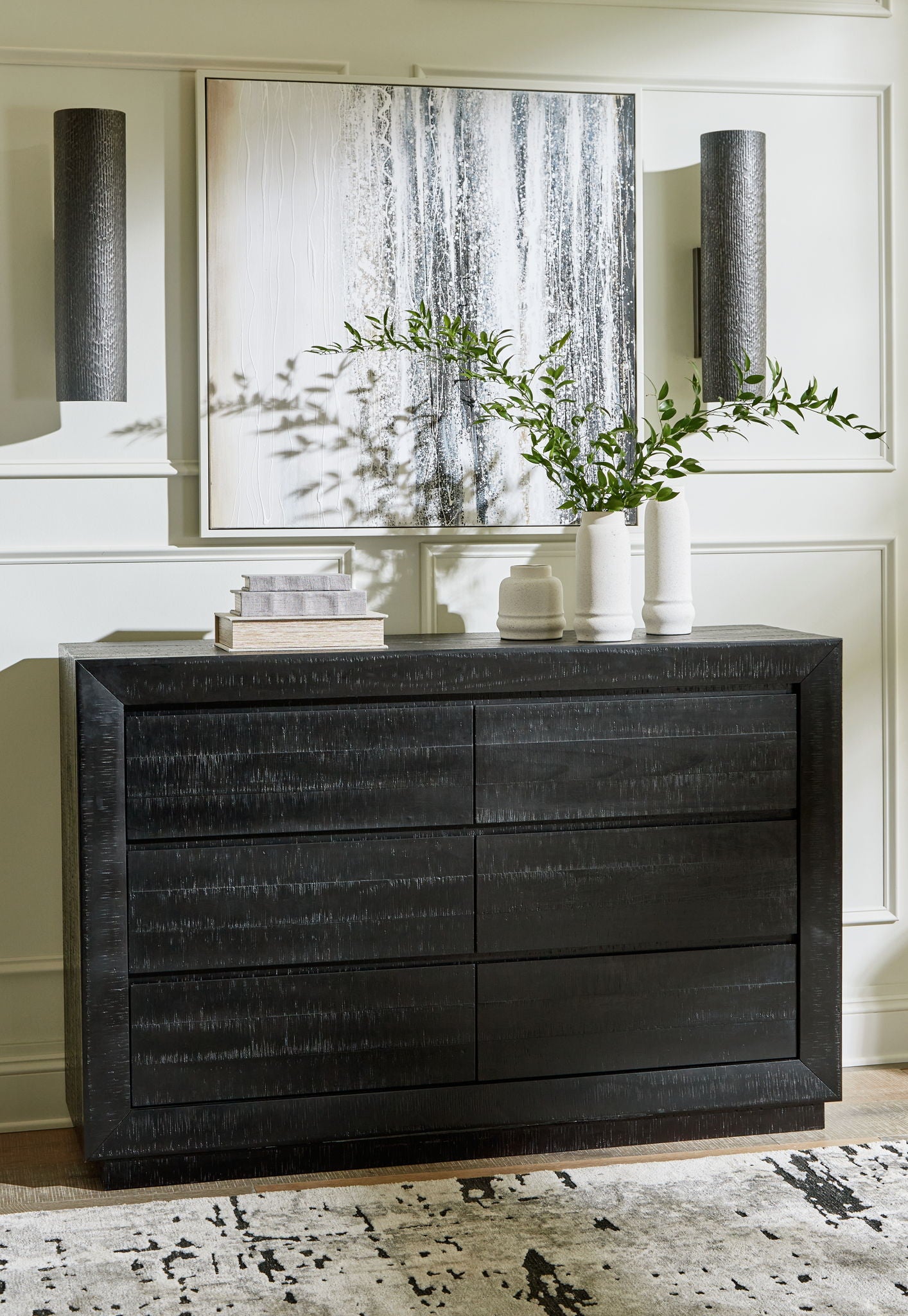 Londer - Black - Dresser - Hornell Furniture Outlet