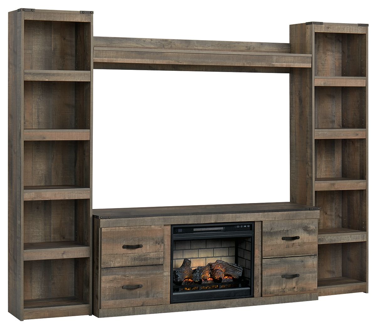 Trinell - 4 - Piece Entertainment Center With 60" TV Stand - Hornell Furniture Outlet