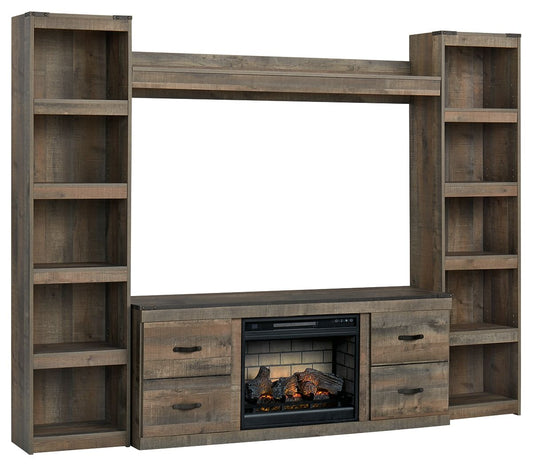 Trinell - 4 - Piece Entertainment Center With 60" TV Stand - Hornell Furniture Outlet
