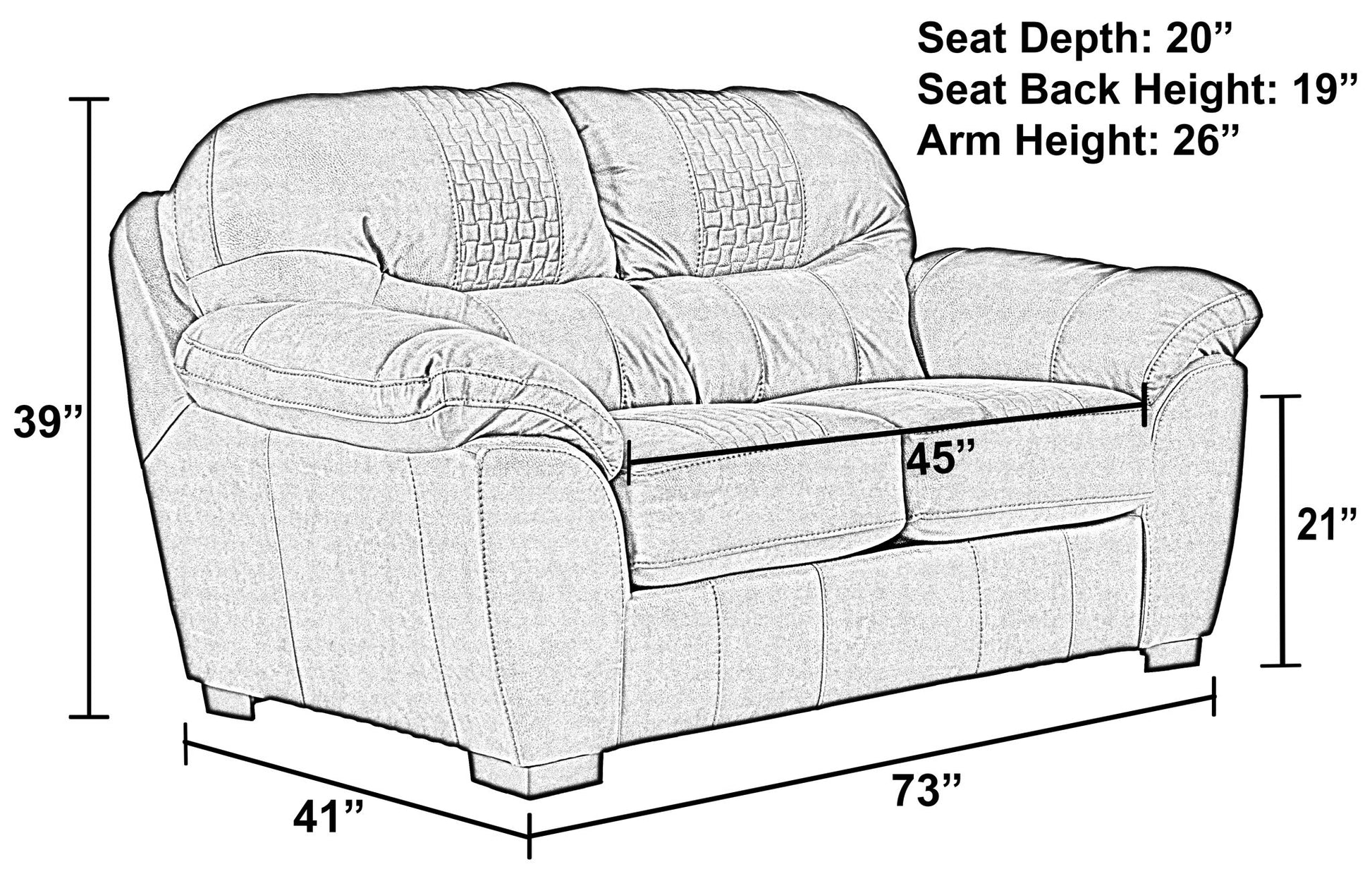 Legend - Loveseat - Chocolate - Hornell Furniture Outlet