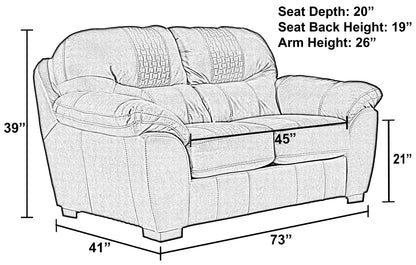 Legend - Loveseat - Chocolate - Hornell Furniture Outlet
