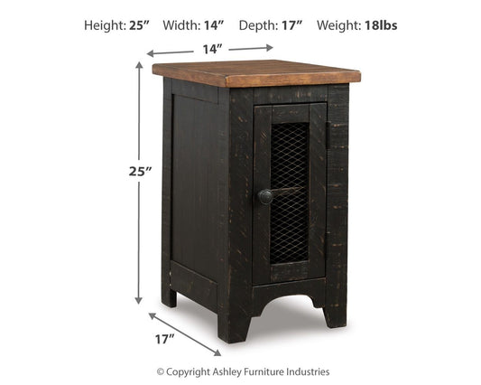 Valebeck - Chair Side End Table - Black / Brown - Hornell Furniture Outlet