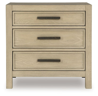 Calmoro - Three Drawer Night Stand - Gray - Hornell Furniture Outlet